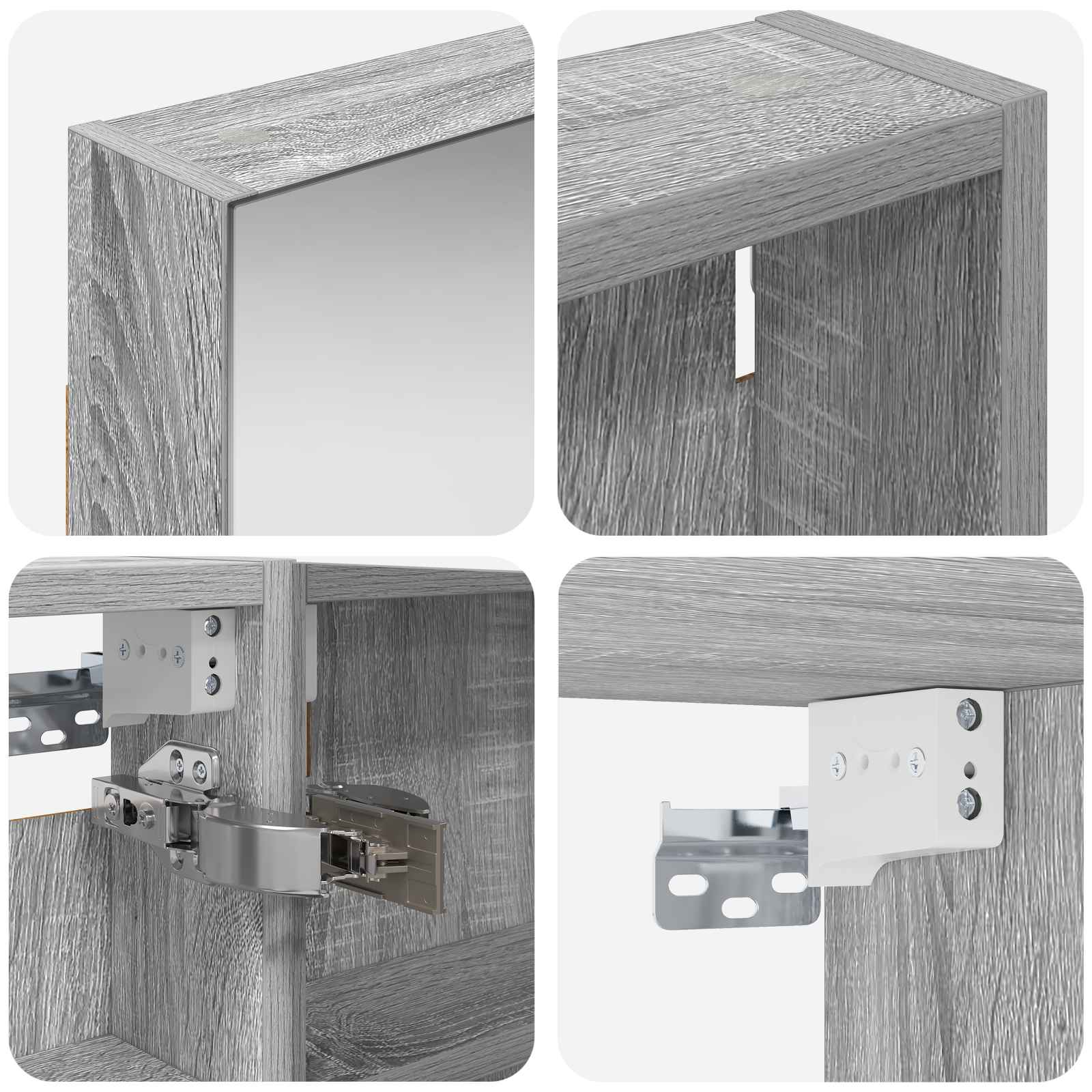 Sada koupelnových skříněk s policí 3 pcs 110 x 10,5 x 60,5 cm - obrázek 10