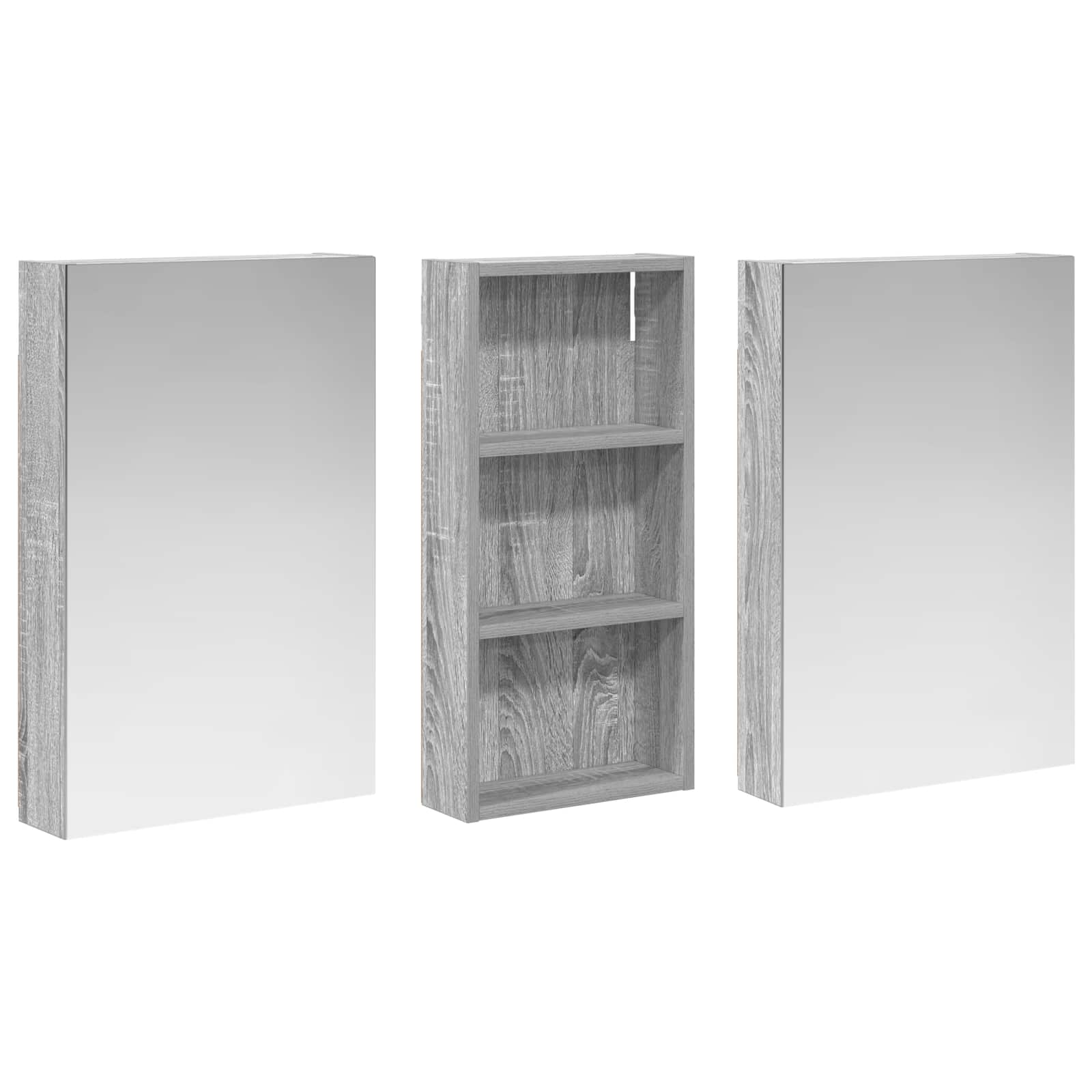 Sada koupelnových skříněk s policí 3 pcs 110 x 10,5 x 60,5 cm - obrázek 5