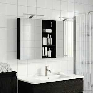 Komplet omaric za kopalnico s polico 3 pcs 110 x 10,5 x 60,5 cm