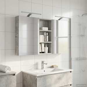 Komplet omaric za kopalnico s polico 3 pcs 110 x 10,5 x 60,5 cm