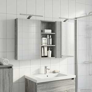 Komplet omaric za kopalnico s polico 3 pcs 110 x 10,5 x 60,5 cm