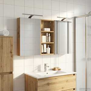 Komplet omaric za kopalnico s polico 3 pcs 110 x 10,5 x 60,5 cm