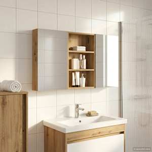 Komplet omaric za kopalnico s polico 3 pcs 120 x 10,5 x 60,5 cm