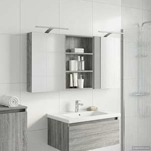 Komplet omaric za kopalnico s polico 3 pcs 120 x 10,5 x 60,5 cm