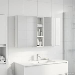 Komplet omaric za kopalnico s polico 3 pcs 120 x 14,5 x 70 cm