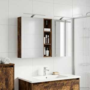 Komplet omaric za kopalnico s polico 3 pcs 120 x 14,5 x 70 cm