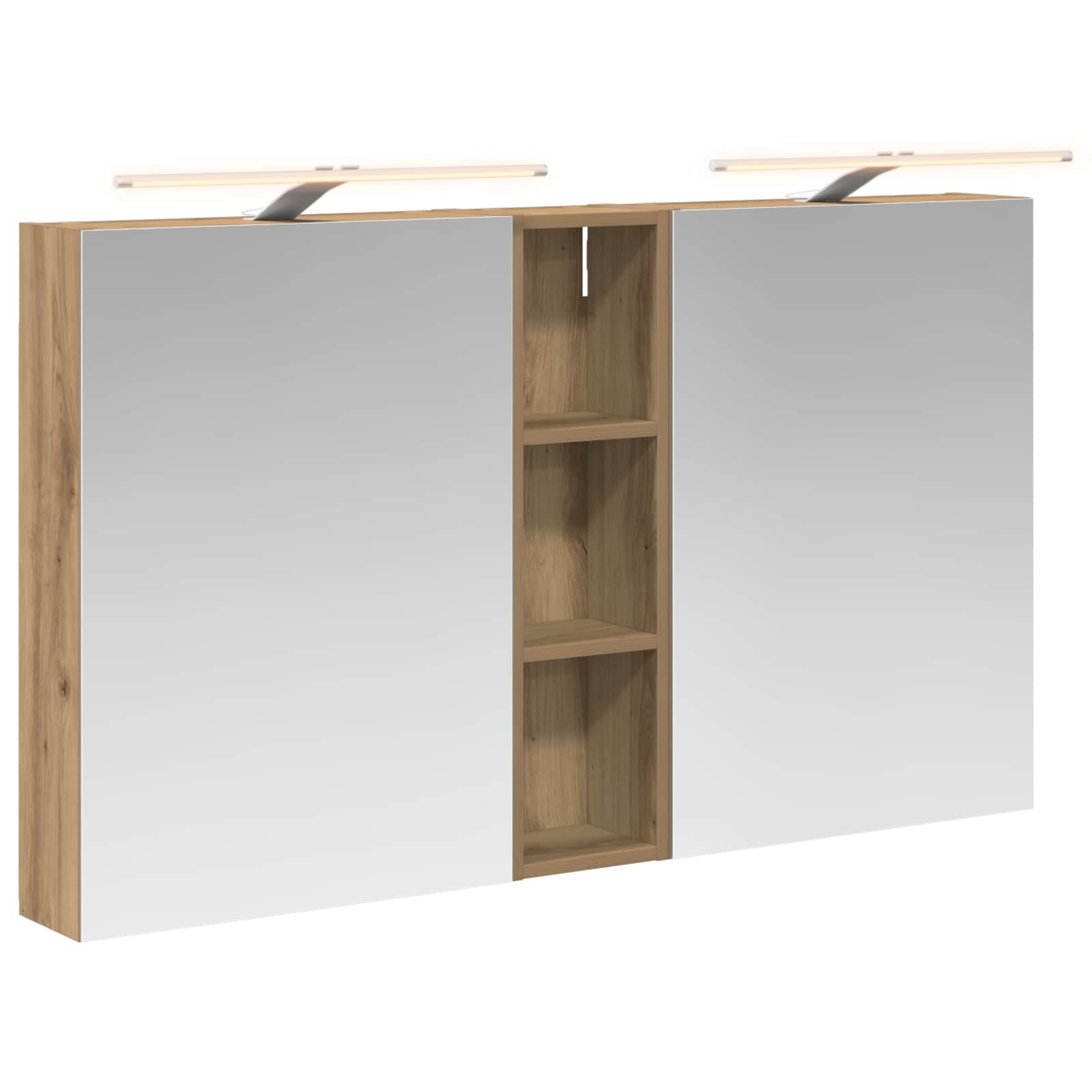 Sada koupelnových skříněk s policí 3 pcs 120 x 14,5 x 70 cm - obrázek 2