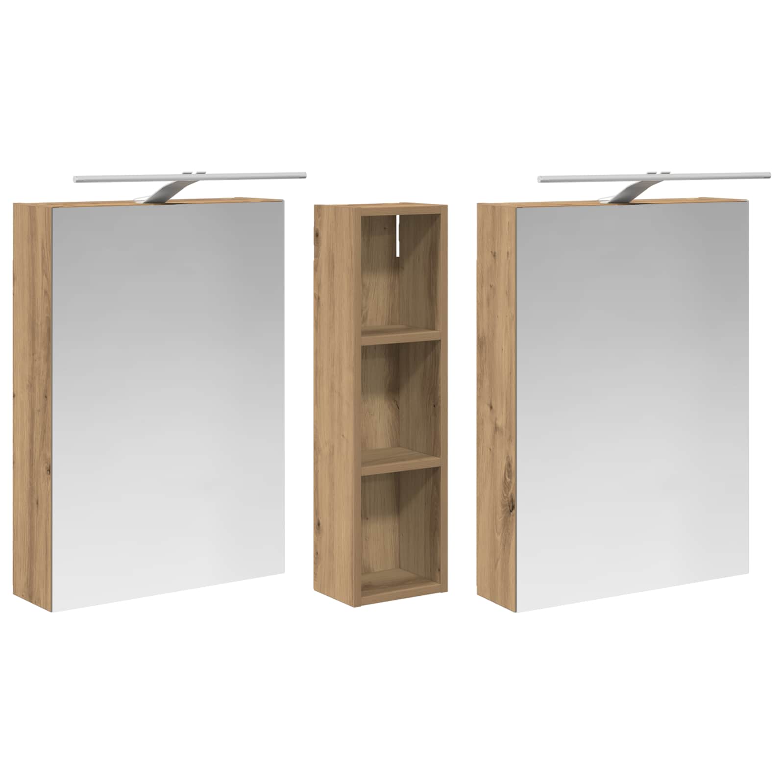 Sada koupelnových skříněk s policí 3 pcs 120 x 14,5 x 70 cm - obrázek 5