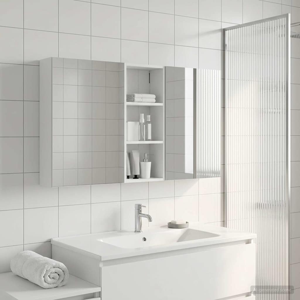 Sada koupelnových skříněk s policí 3 pcs 130 x 14,5 x 70 cm3403760