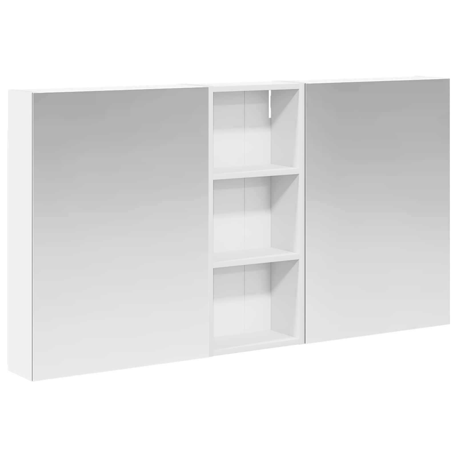 Sada koupelnových skříněk s policí 3 pcs 130 x 14,5 x 70 cm