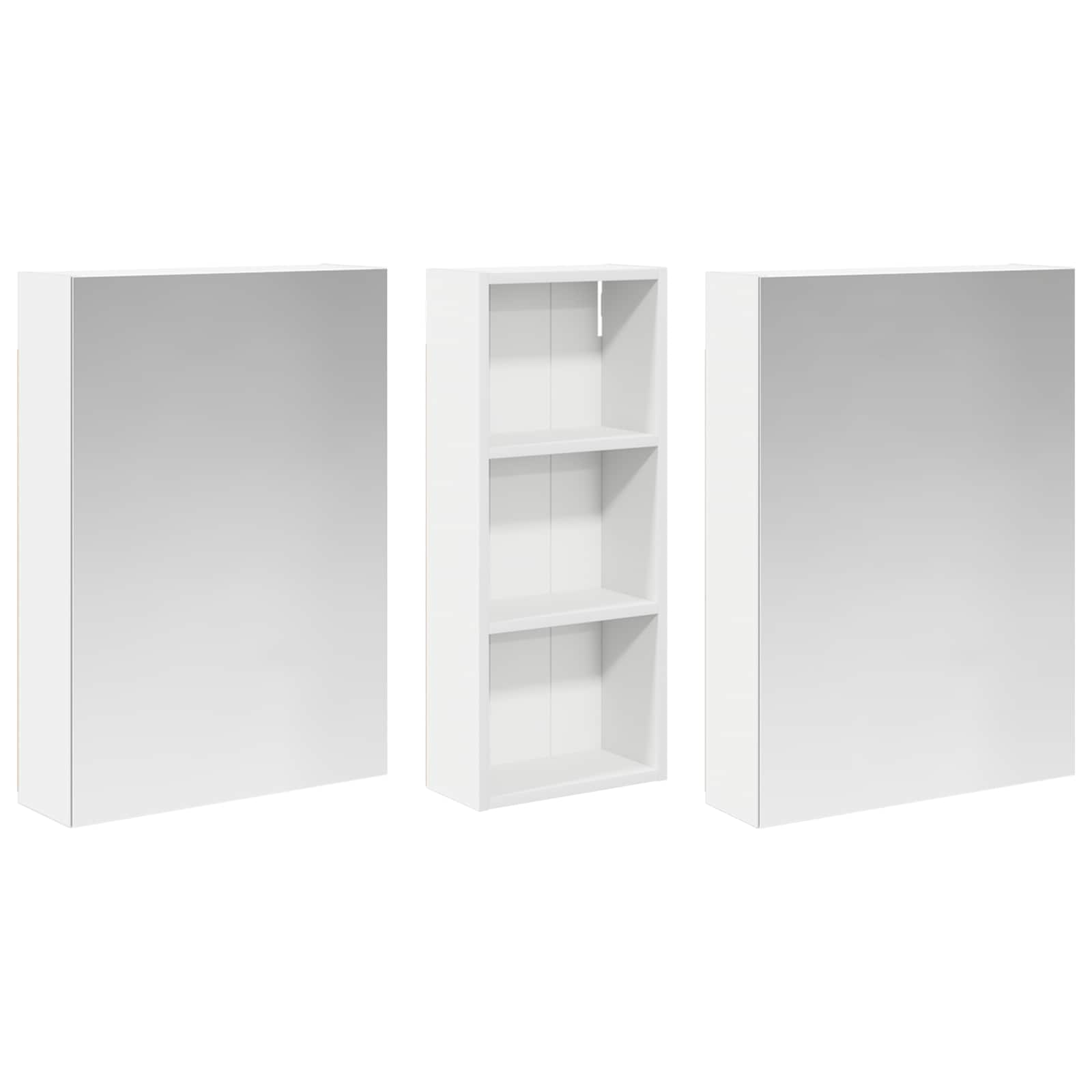 Sada koupelnových skříněk s policí 3 pcs 130 x 14,5 x 70 cm - obrázek 3