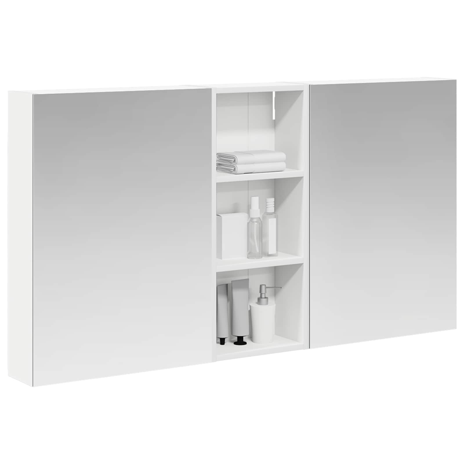 Sada koupelnových skříněk s policí 3 pcs 130 x 14,5 x 70 cm - obrázek 2