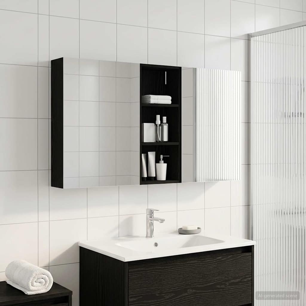 Sada koupelnových skříněk s policí 3 pcs 130 x 14,5 x 70 cm3403761