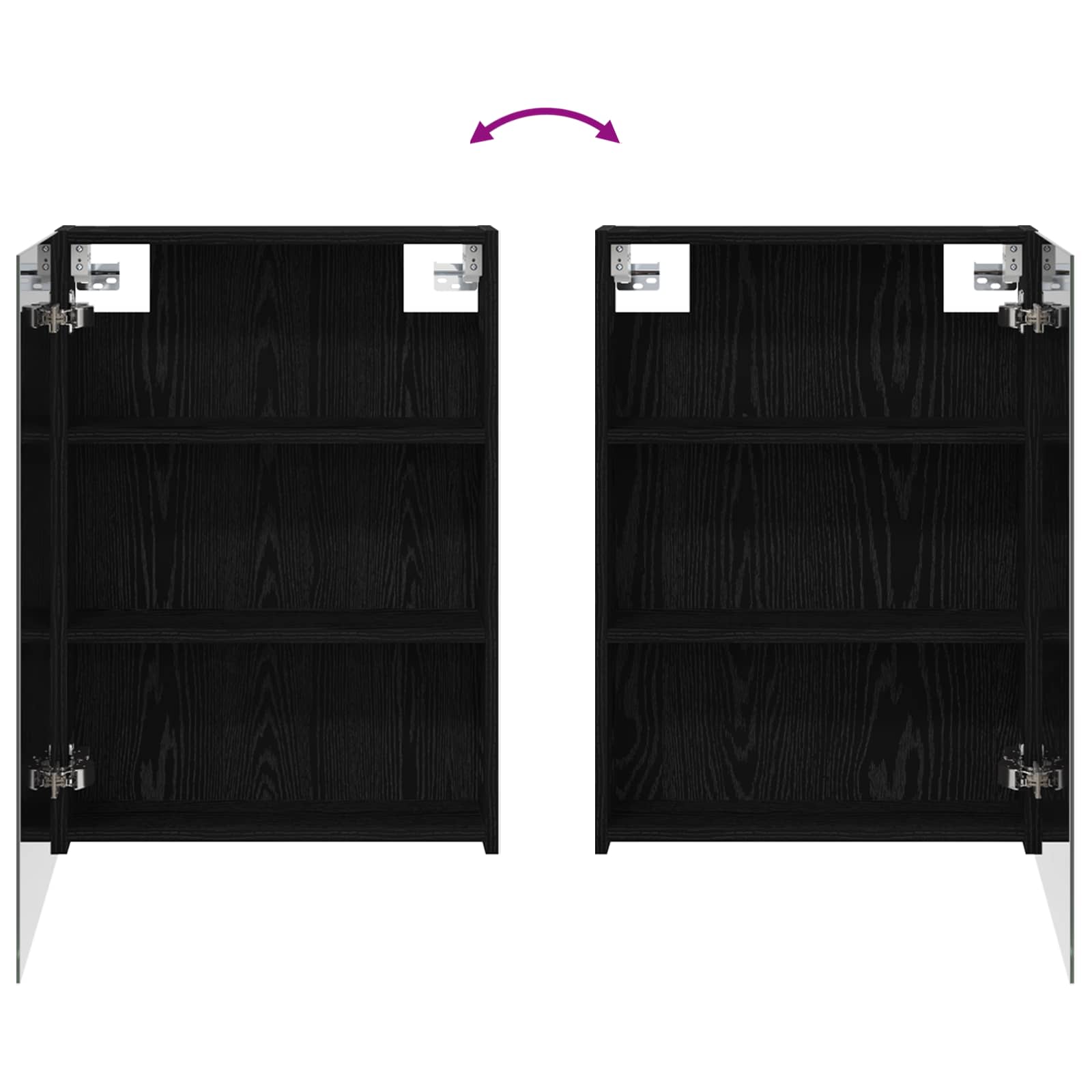 Sada koupelnových skříněk s policí 3 pcs 130 x 14,5 x 70 cm - obrázek 9