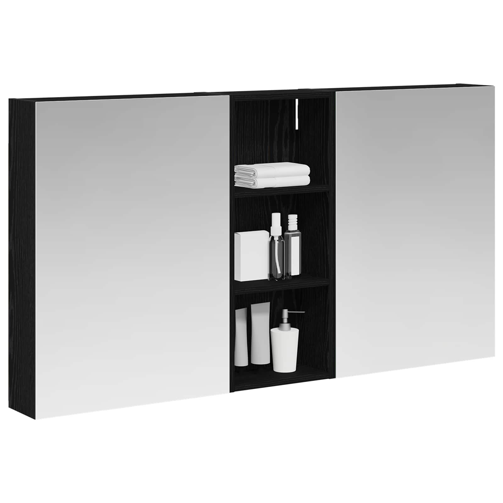 Sada koupelnových skříněk s policí 3 pcs 130 x 14,5 x 70 cm - obrázek 2