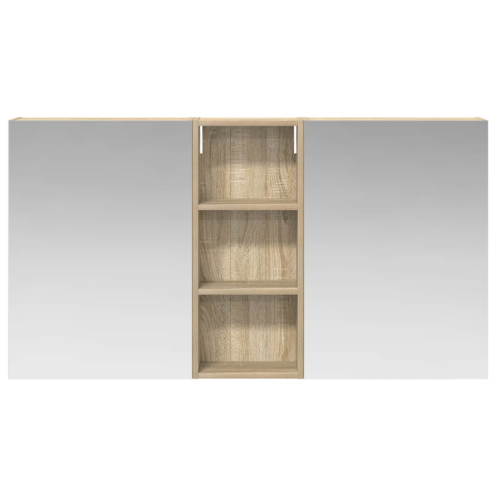 Sada koupelnových skříněk s policí 3 pcs 130 x 14,5 x 70 cm - obrázek 4