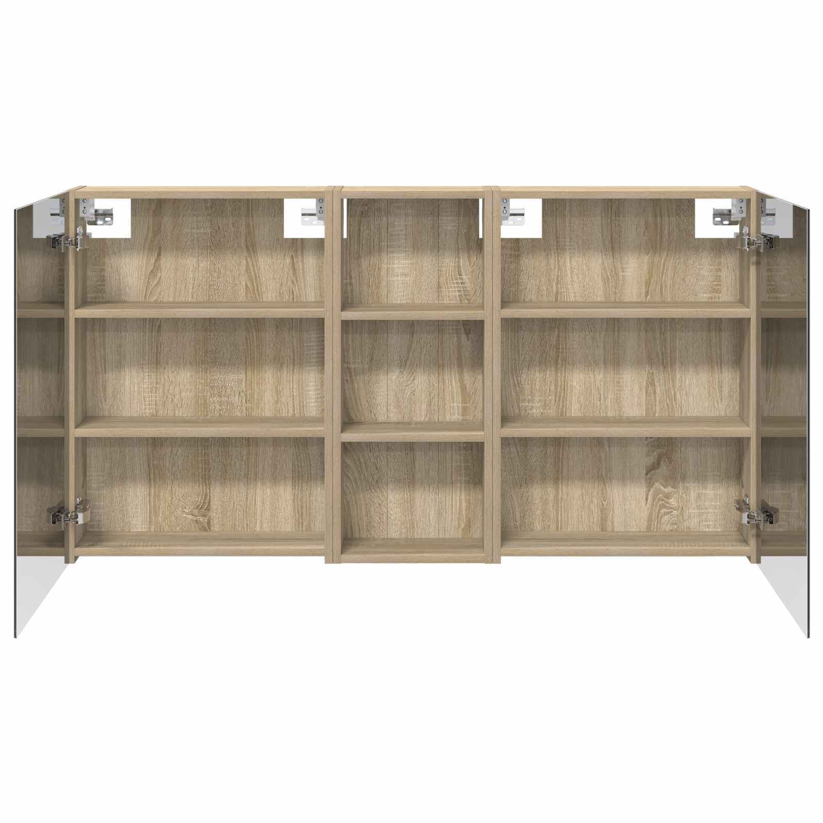 Sada koupelnových skříněk s policí 3 pcs 130 x 14,5 x 70 cm - obrázek 5
