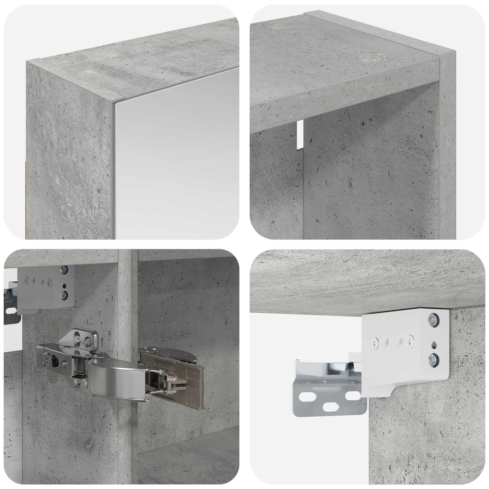 Sada koupelnových skříněk s policí 3 pcs 130 x 14,5 x 70 cm - obrázek 8