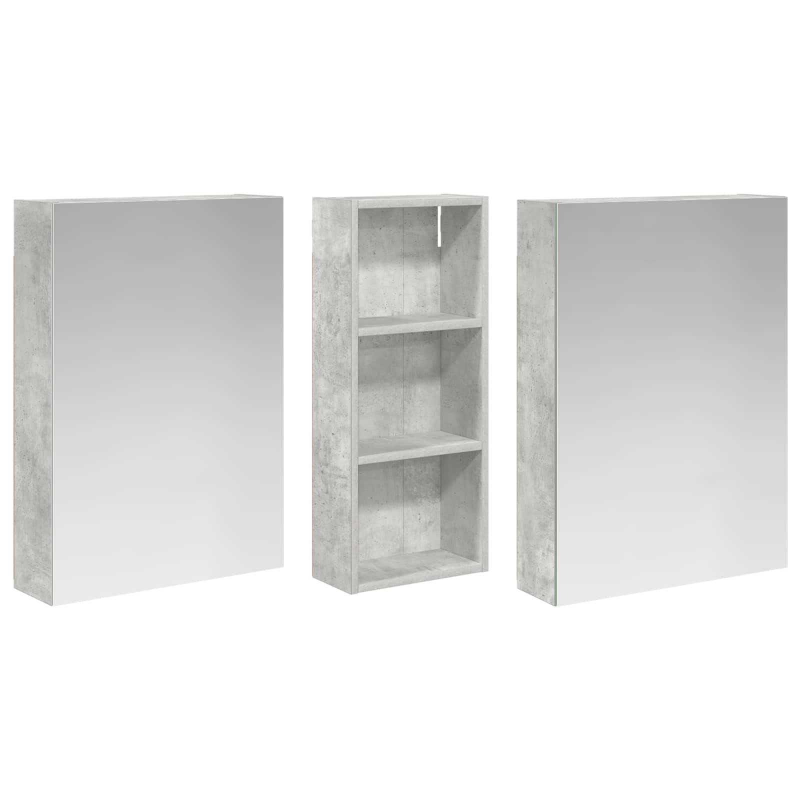 Sada koupelnových skříněk s policí 3 pcs 130 x 14,5 x 70 cm - obrázek 3