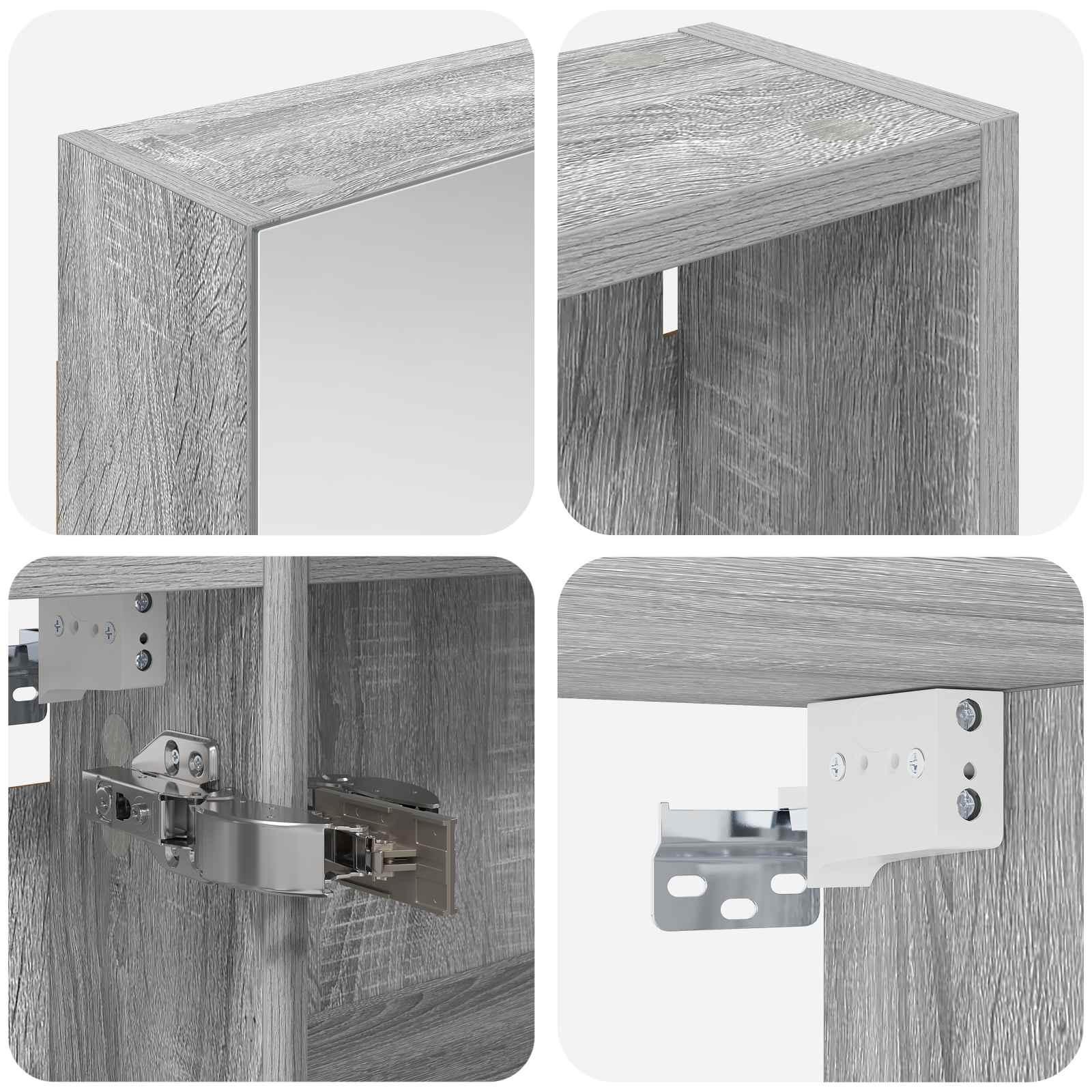 Sada koupelnových skříněk s policí 3 pcs 130 x 14,5 x 70 cm - obrázek 8