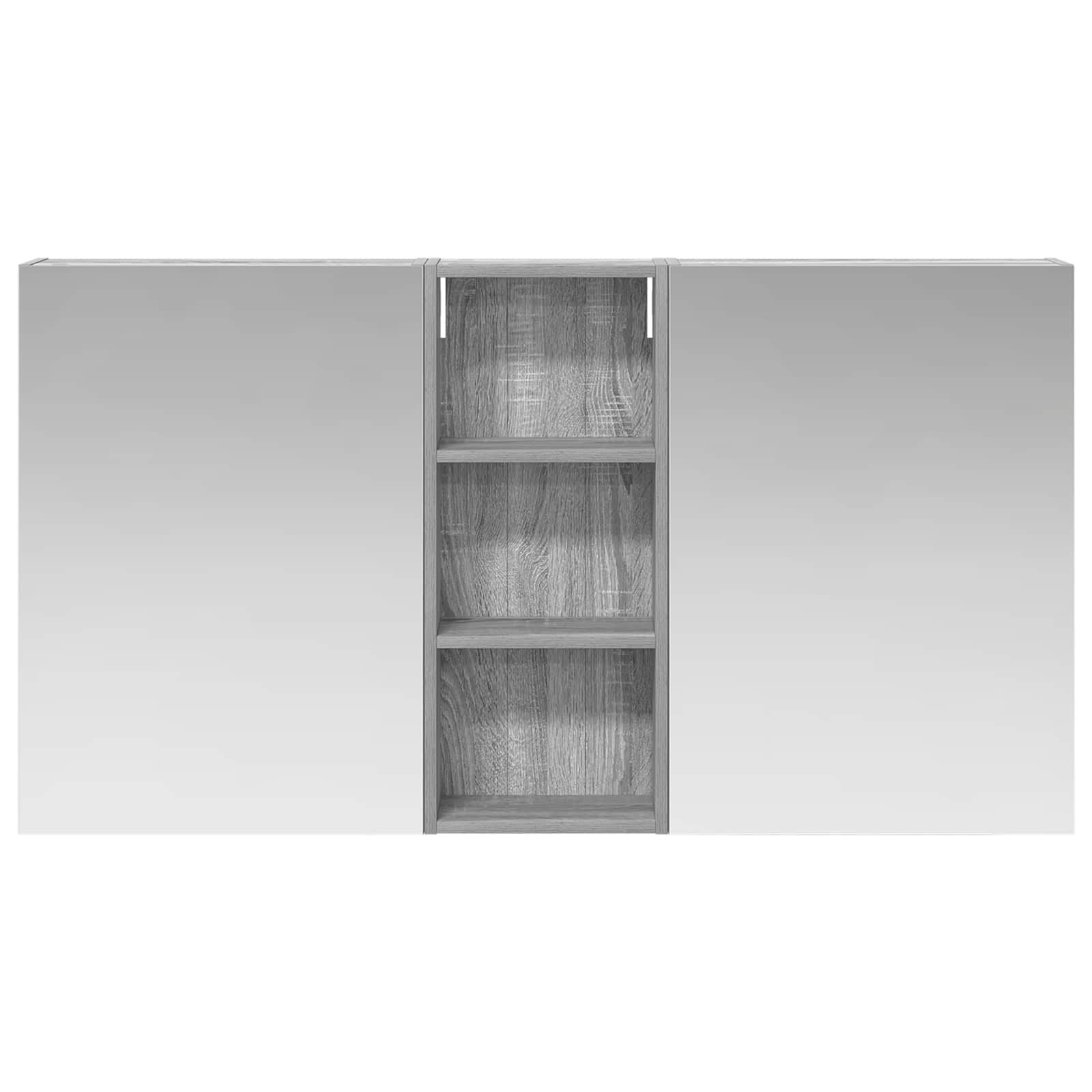 Sada koupelnových skříněk s policí 3 pcs 130 x 14,5 x 70 cm - obrázek 4