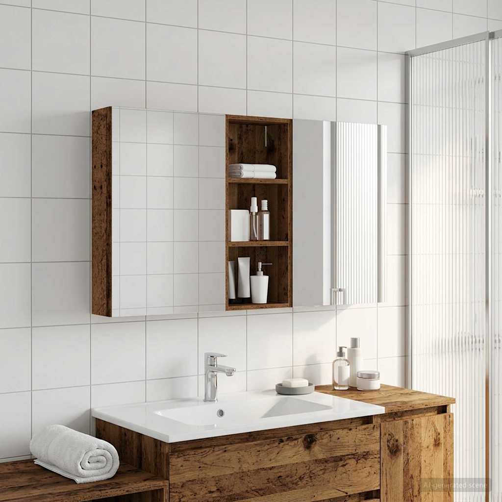 Sada koupelnových skříněk s policí 3 pcs 130 x 14,5 x 70 cm3403766