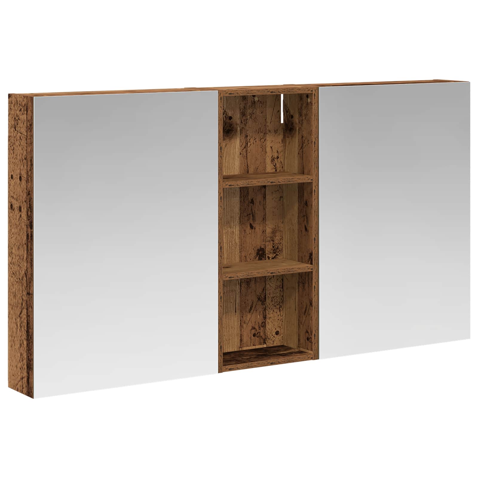Sada koupelnových skříněk s policí 3 pcs 130 x 14,5 x 70 cm