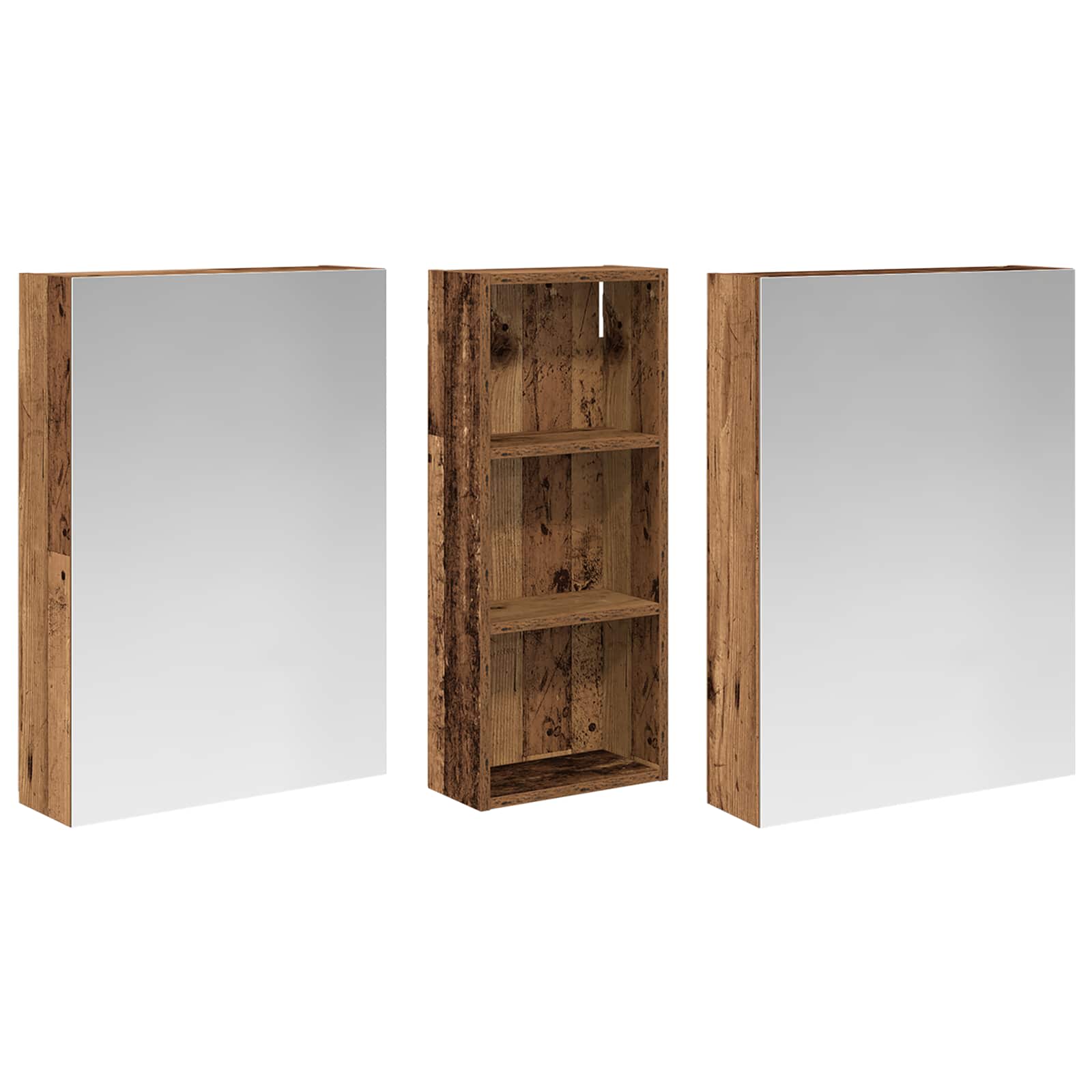 Sada koupelnových skříněk s policí 3 pcs 130 x 14,5 x 70 cm - obrázek 3