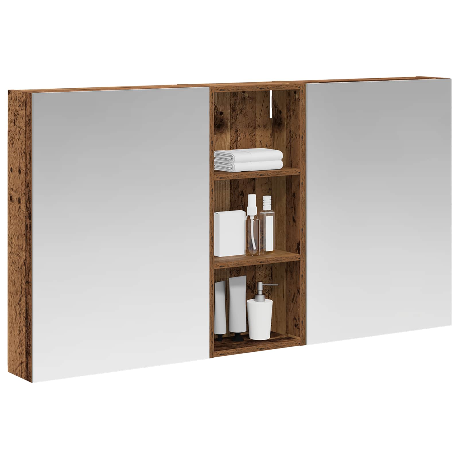 Sada koupelnových skříněk s policí 3 pcs 130 x 14,5 x 70 cm - obrázek 2
