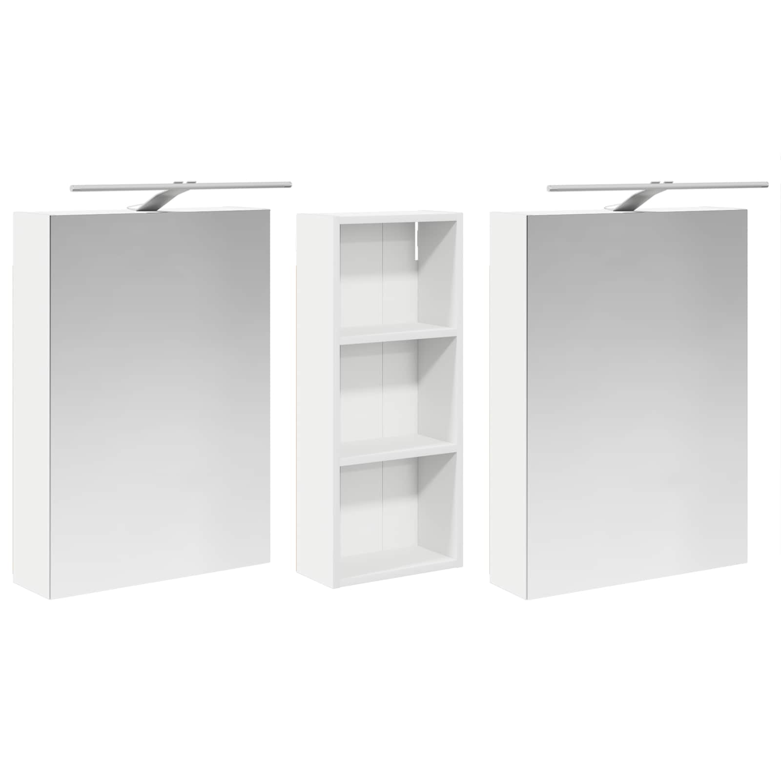 Sada koupelnových skříněk s policí 3 pcs 130 x 14,5 x 70 cm - obrázek 3