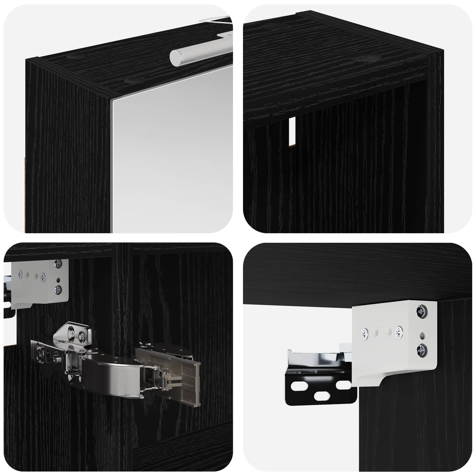 Sada koupelnových skříněk s policí 3 pcs 130 x 14,5 x 70 cm - obrázek 8