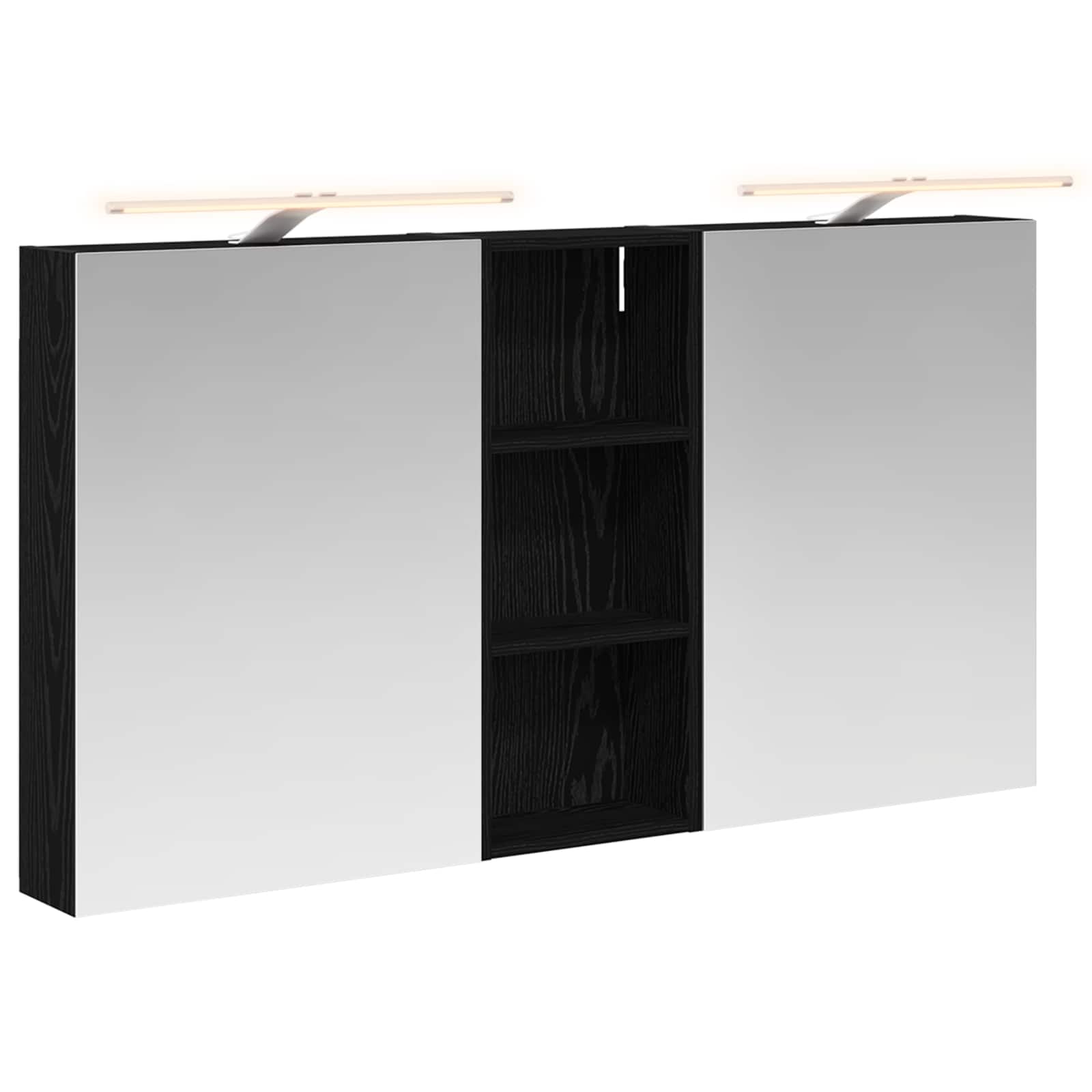 Sada koupelnových skříněk s policí 3 pcs 130 x 14,5 x 70 cm