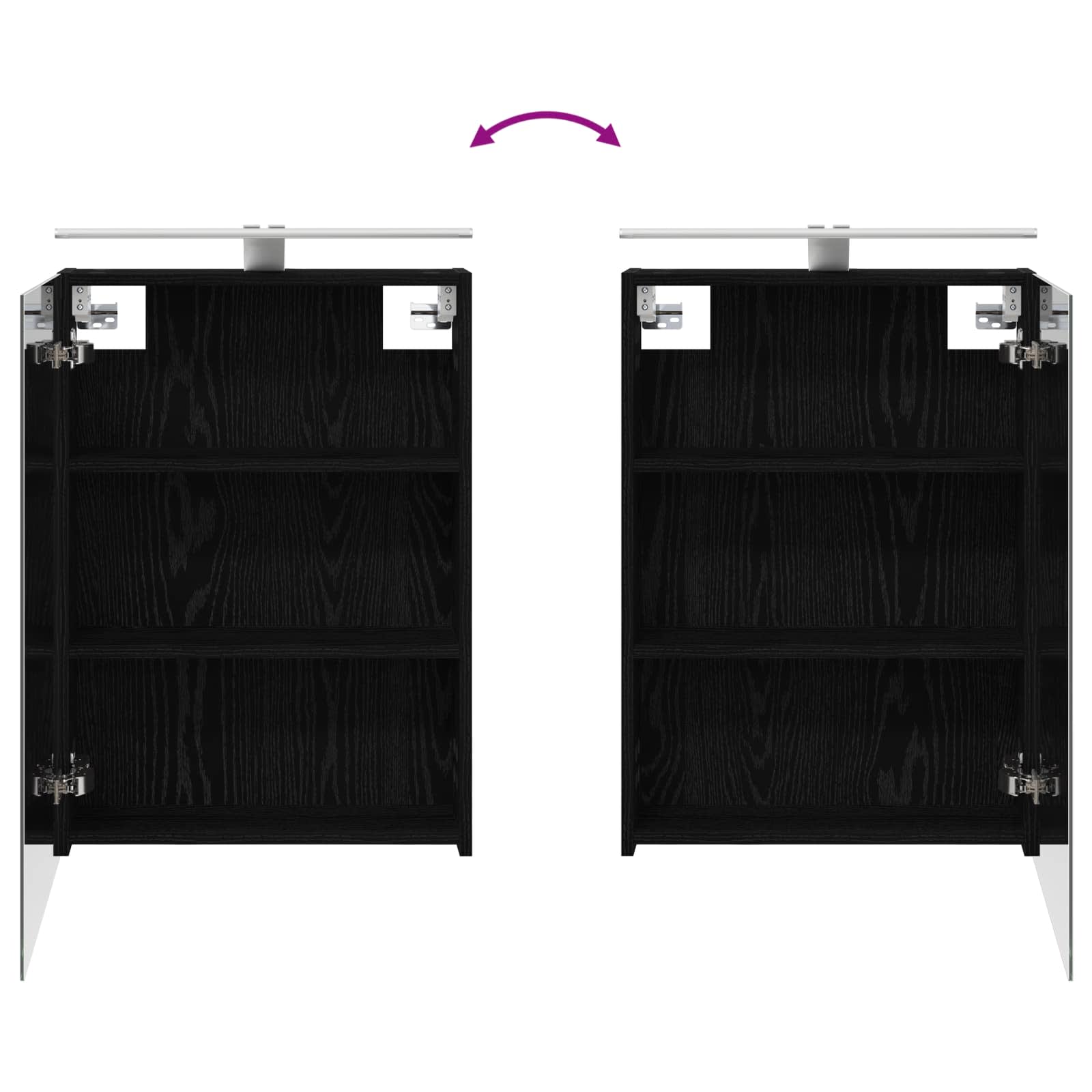 Sada koupelnových skříněk s policí 3 pcs 130 x 14,5 x 70 cm - obrázek 10