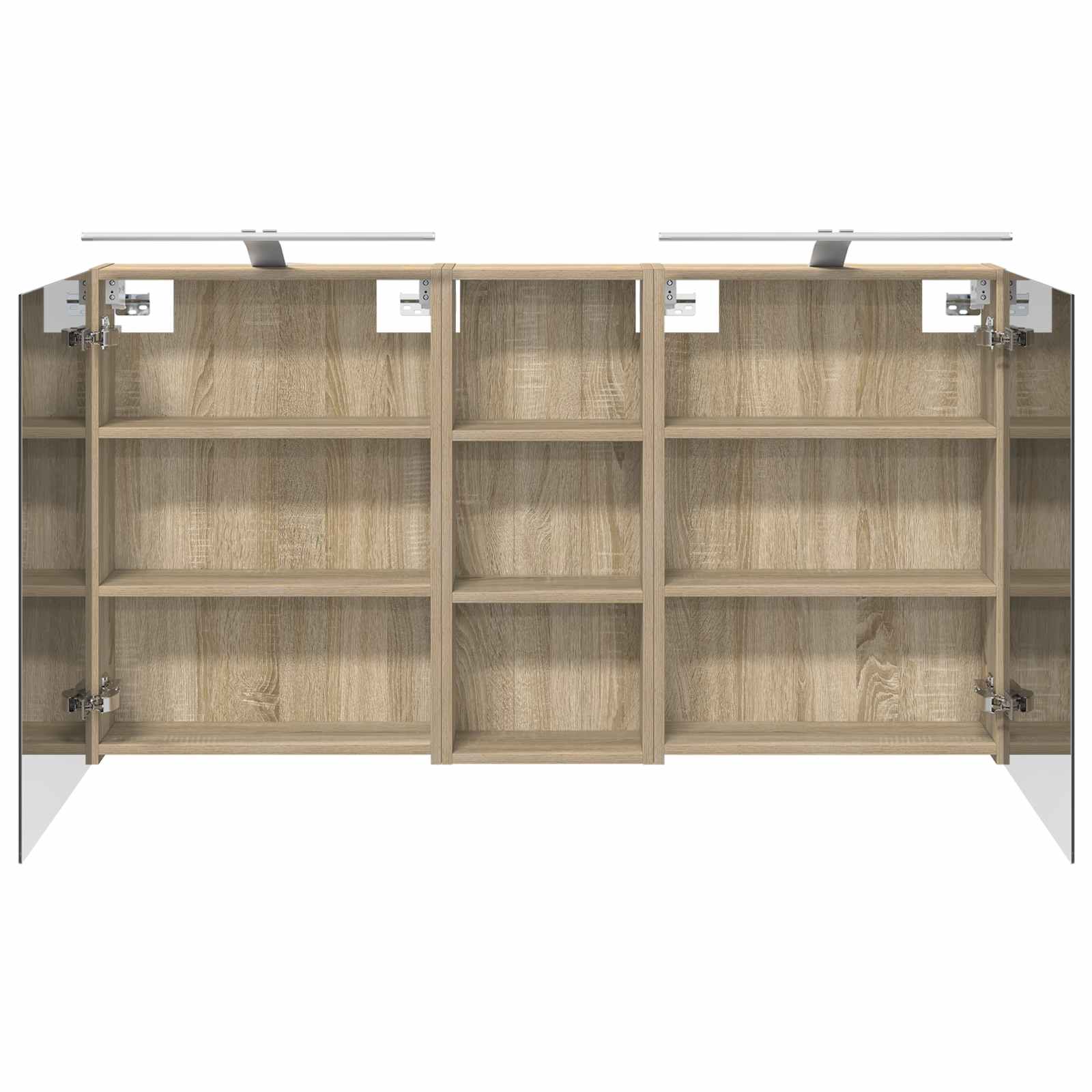 Sada koupelnových skříněk s policí 3 pcs 130 x 14,5 x 70 cm - obrázek 5