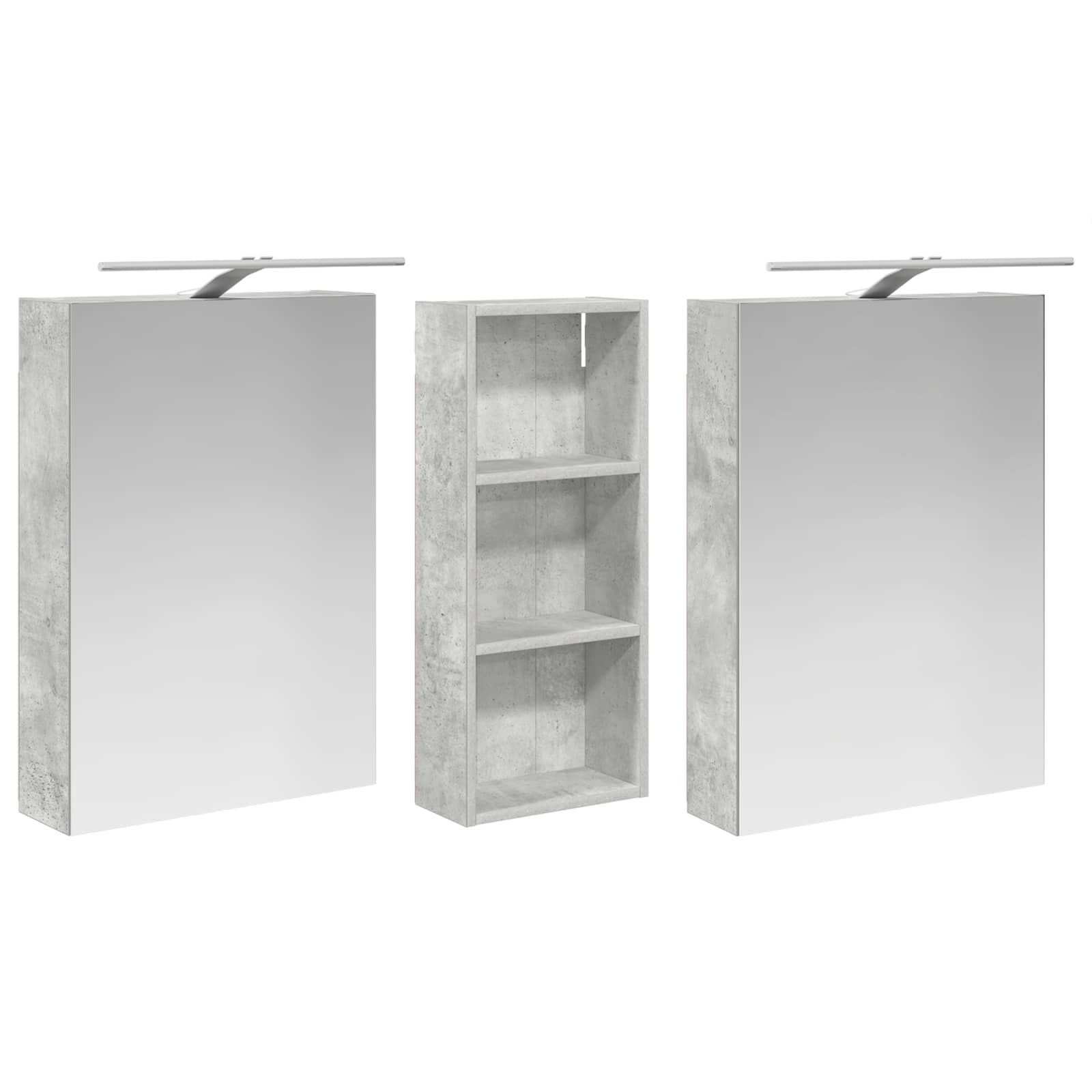 Sada koupelnových skříněk s policí 3 pcs 130 x 14,5 x 70 cm - obrázek 3