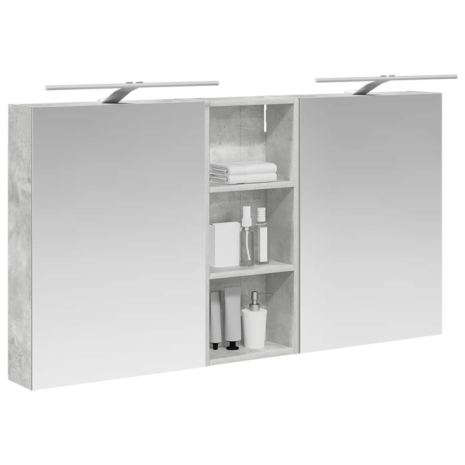 Sada koupelnových skříněk s policí 3 pcs 130 x 14,5 x 70 cm - obrázek 2