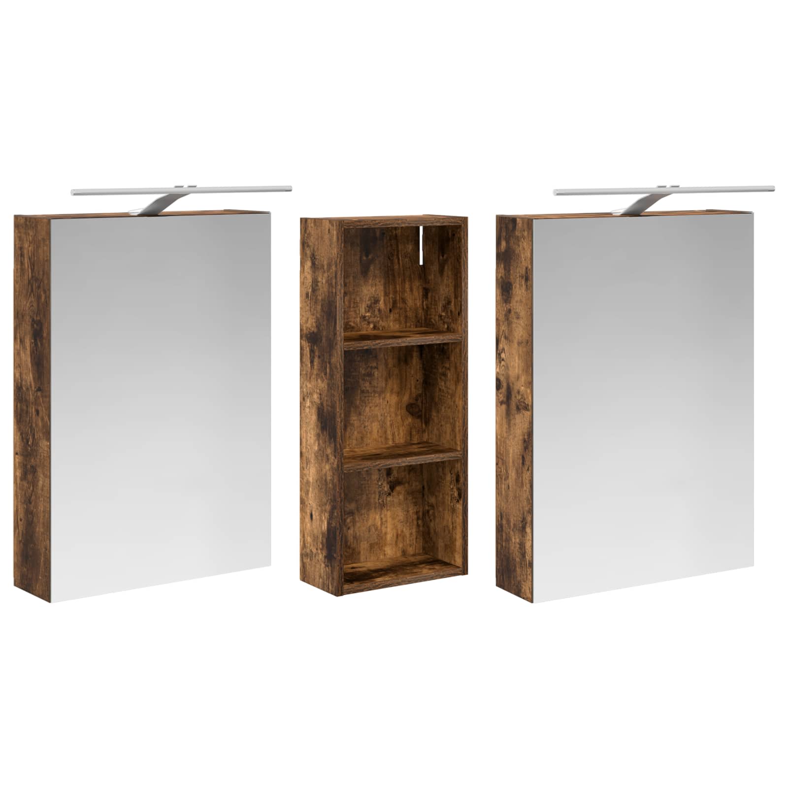 Sada koupelnových skříněk s policí 3 pcs 130 x 14,5 x 70 cm - obrázek 3