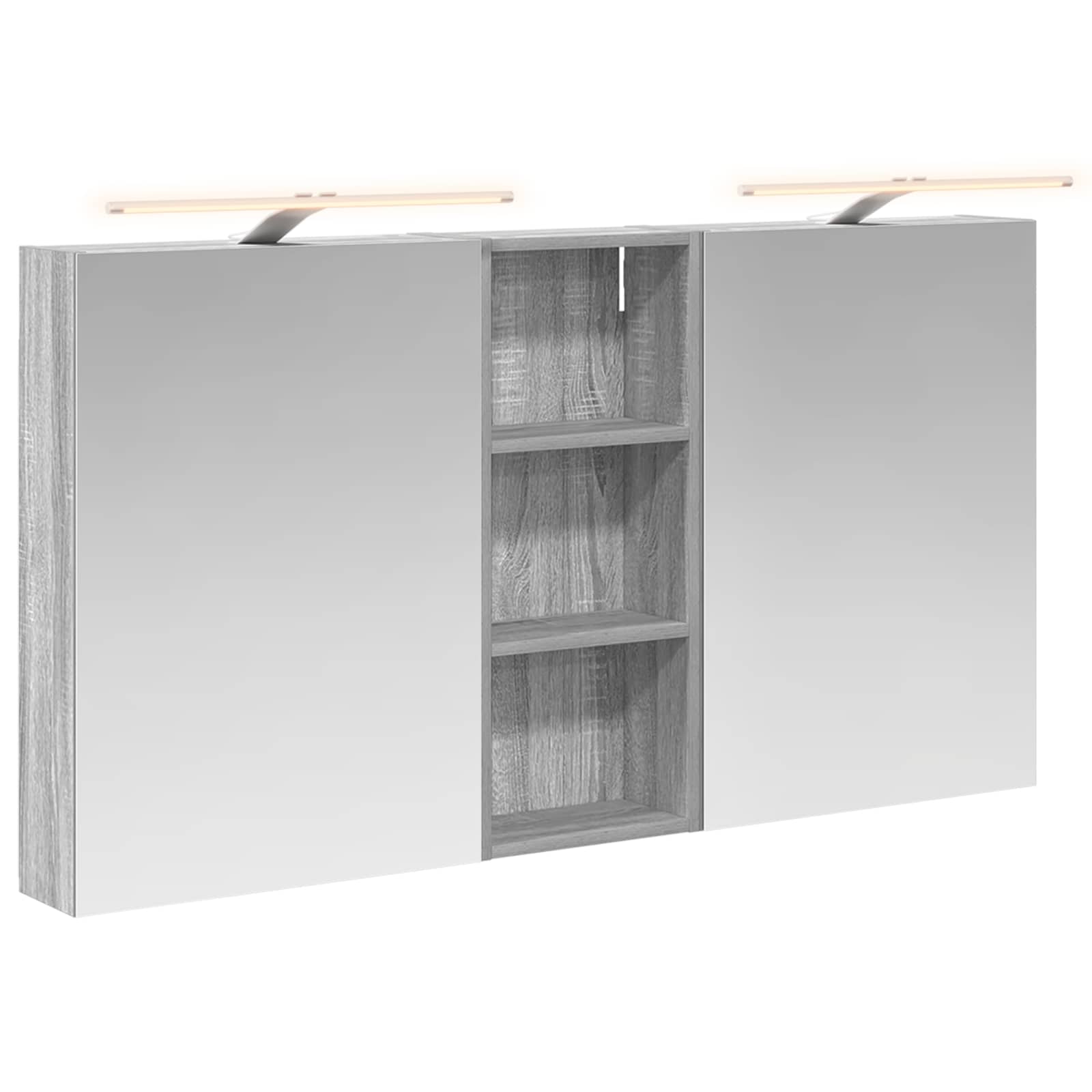 Sada koupelnových skříněk s policí 3 pcs 130 x 14,5 x 70 cm