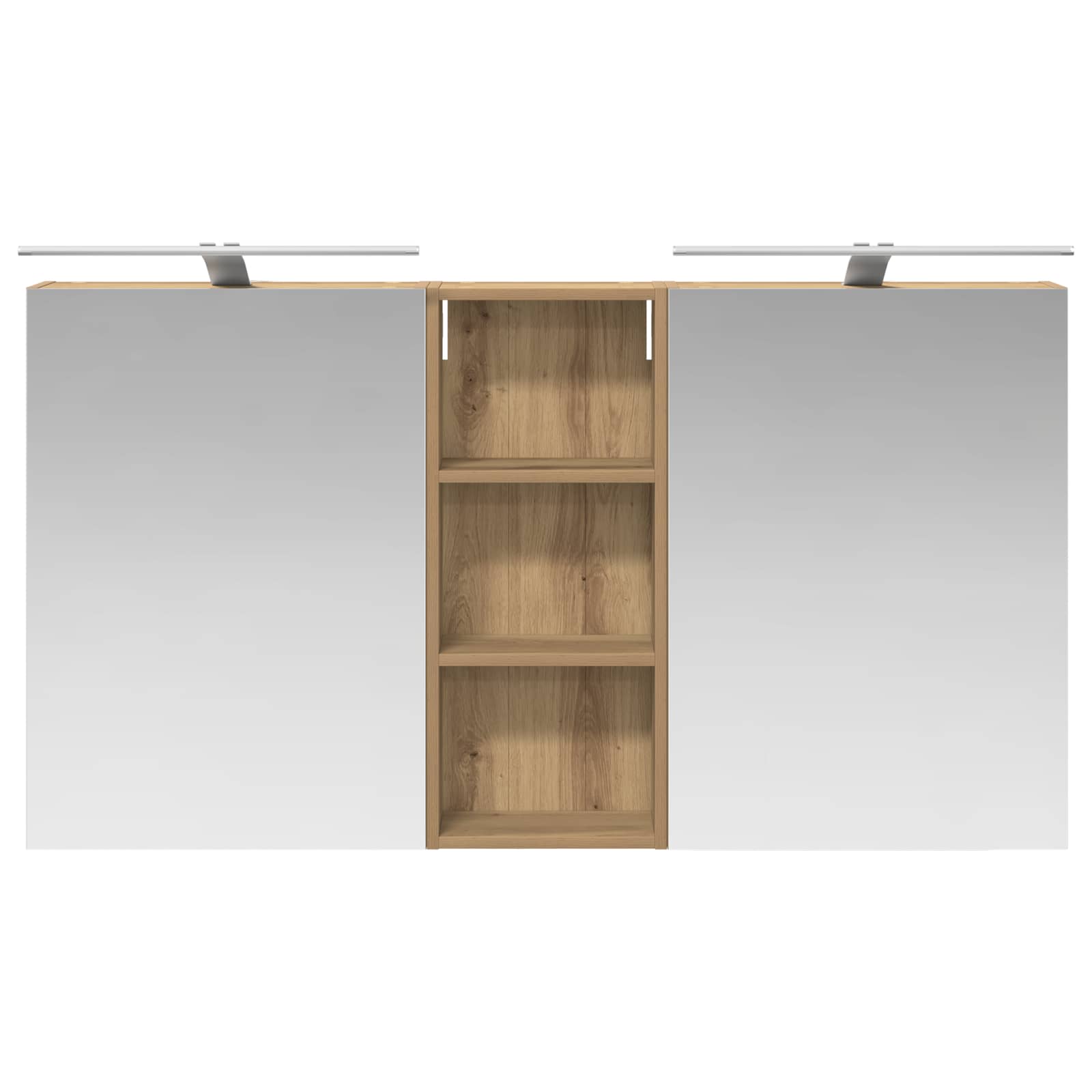Sada koupelnových skříněk s policí 3 pcs 130 x 14,5 x 70 cm - obrázek 4