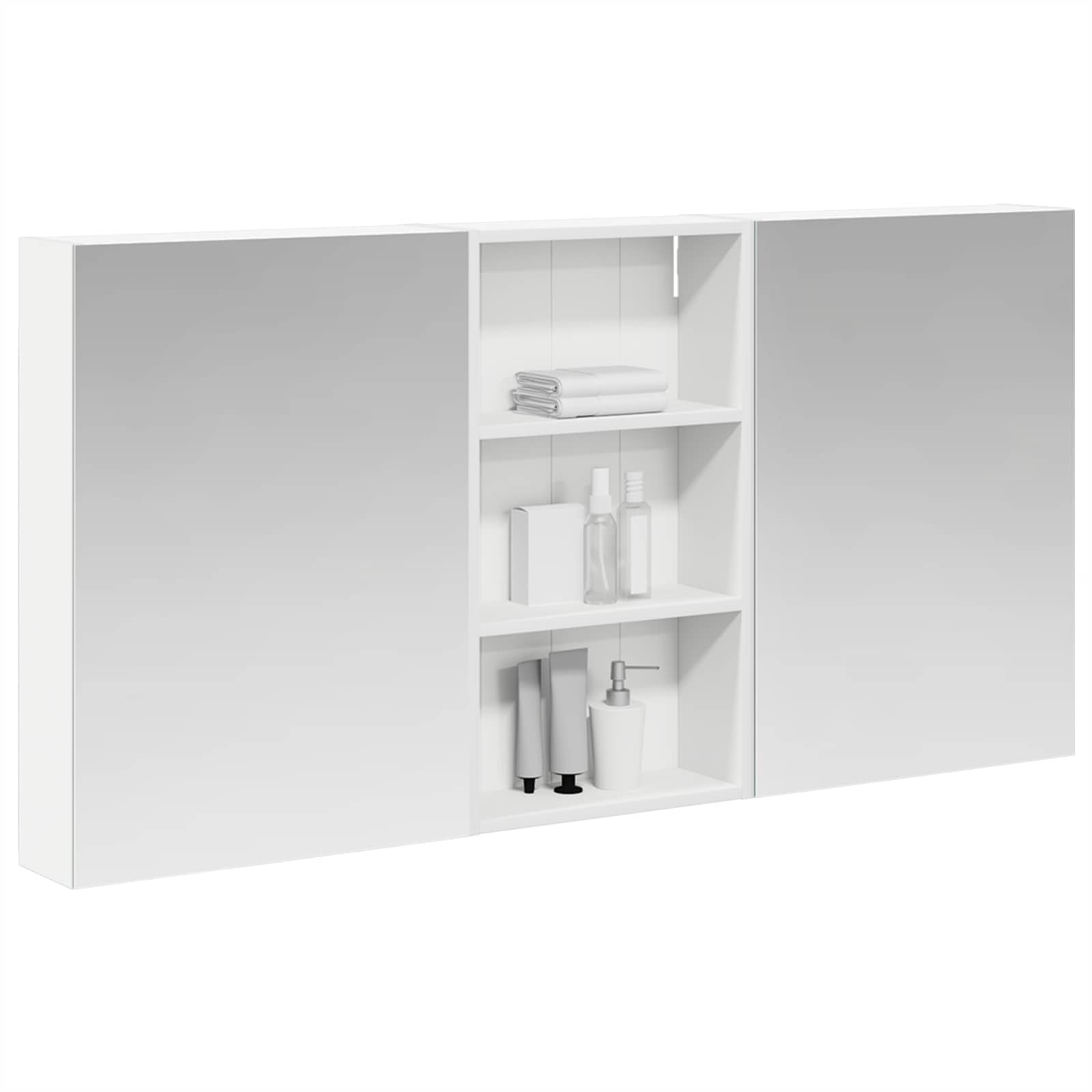 Sada koupelnových skříněk s policí 3 pcs 140 x 14,5 x 70 cm - obrázek 2
