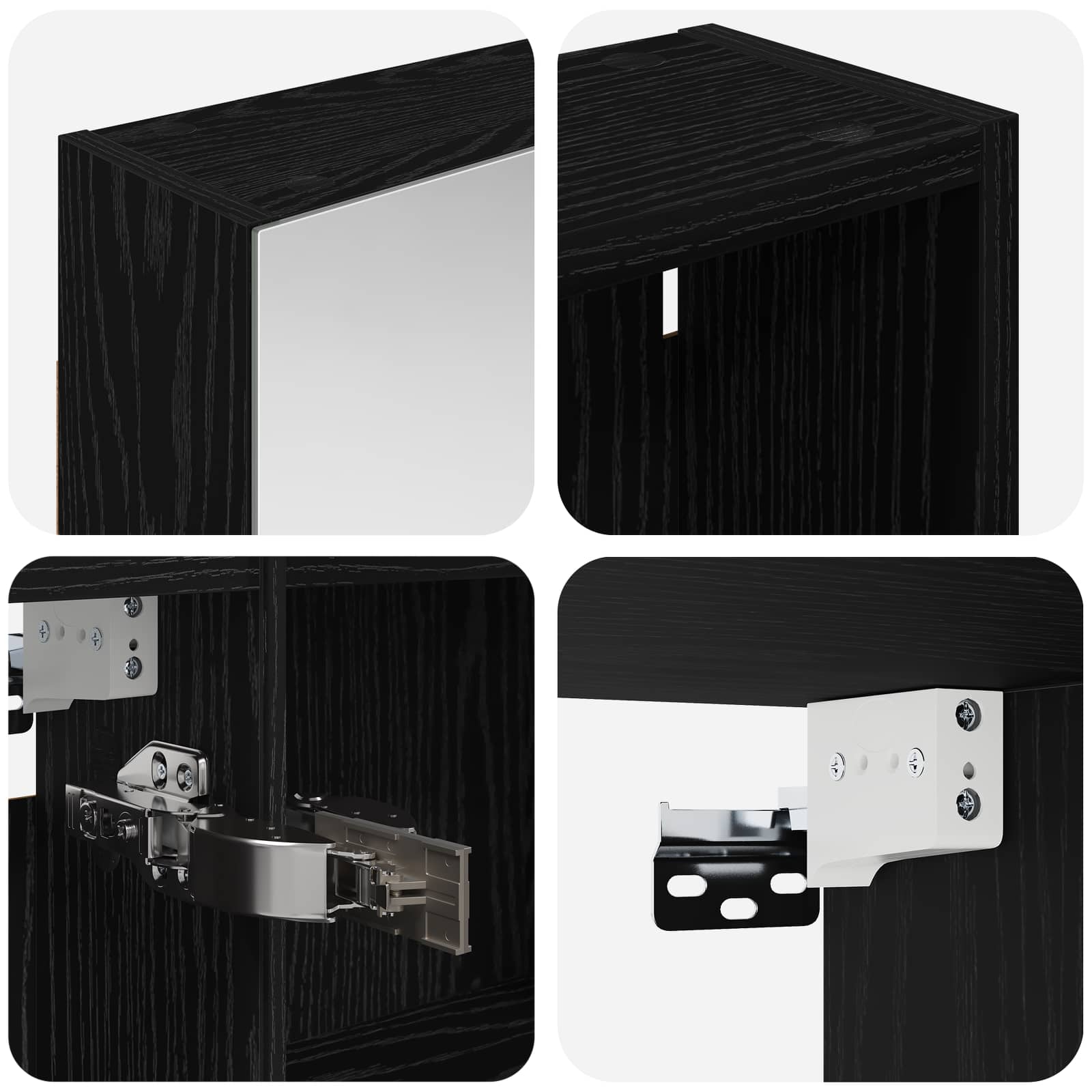 Sada koupelnových skříněk s policí 3 pcs 140 x 14,5 x 70 cm - obrázek 8