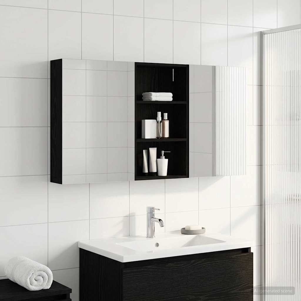 Sada koupelnových skříněk s policí 3 pcs 140 x 14,5 x 70 cm3403777