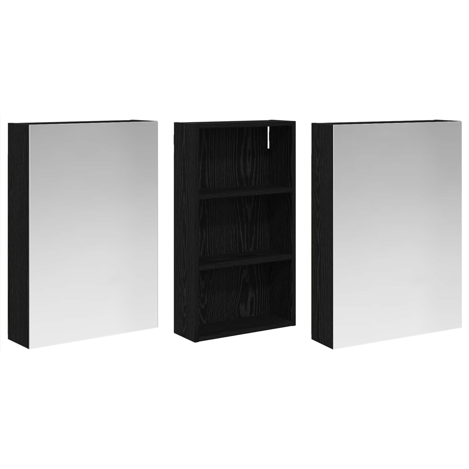 Sada koupelnových skříněk s policí 3 pcs 140 x 14,5 x 70 cm - obrázek 3
