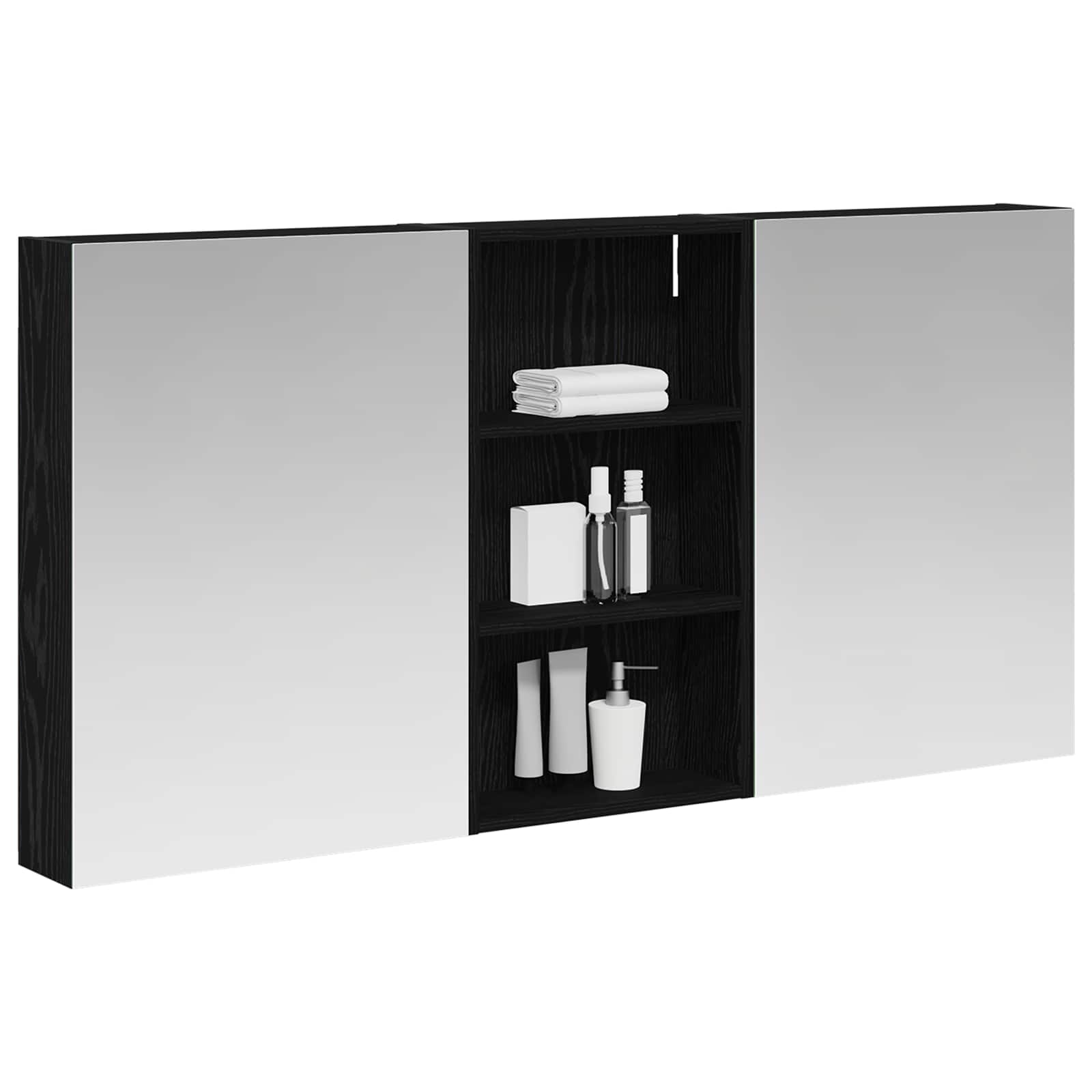 Sada koupelnových skříněk s policí 3 pcs 140 x 14,5 x 70 cm - obrázek 2