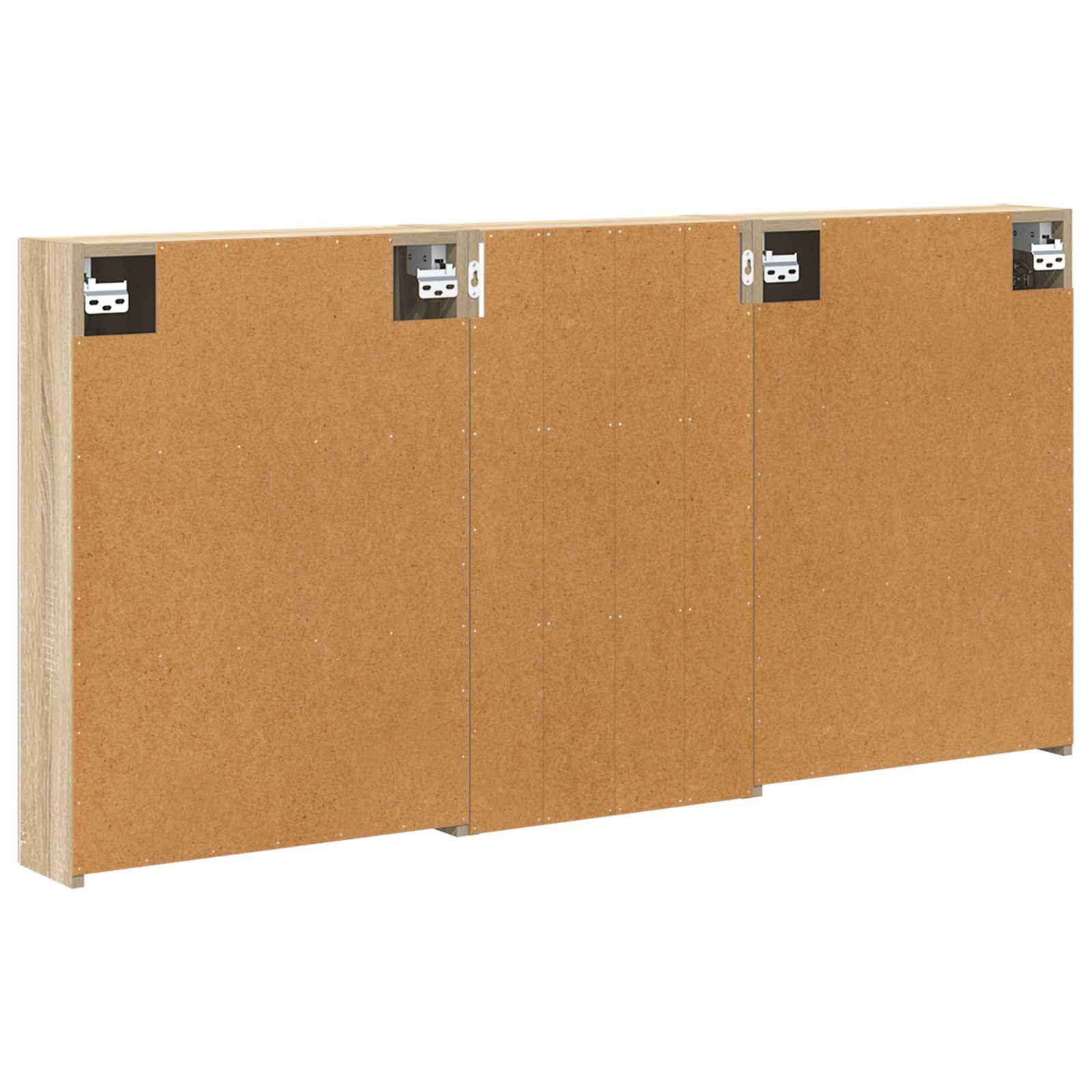 Badkamerkastenset 3 pcs 140 x 14,5 x 70 cm Bewerkt hout - Afbeelding 9