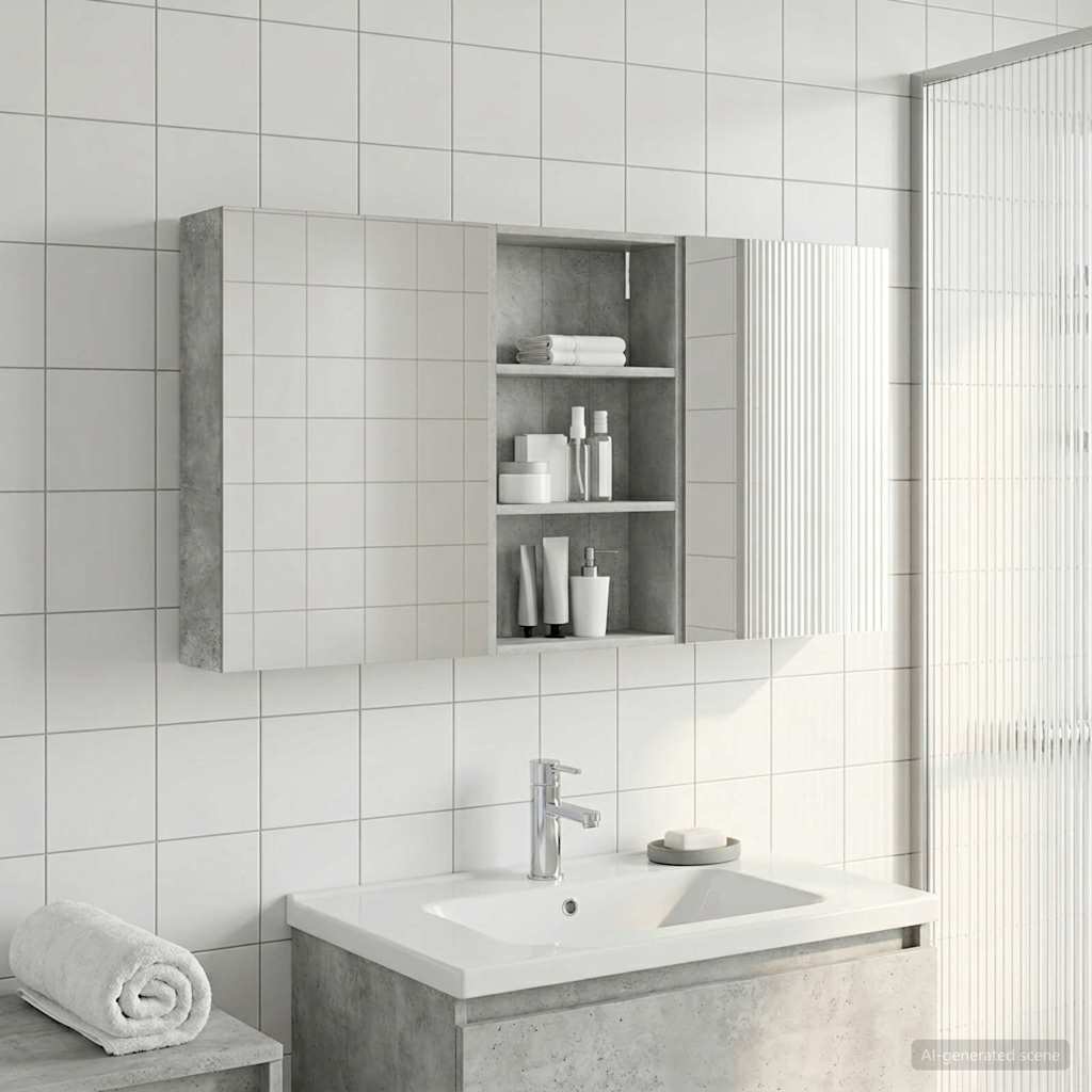 Sada koupelnových skříněk s policí 3 pcs 140 x 14,5 x 70 cm3403779