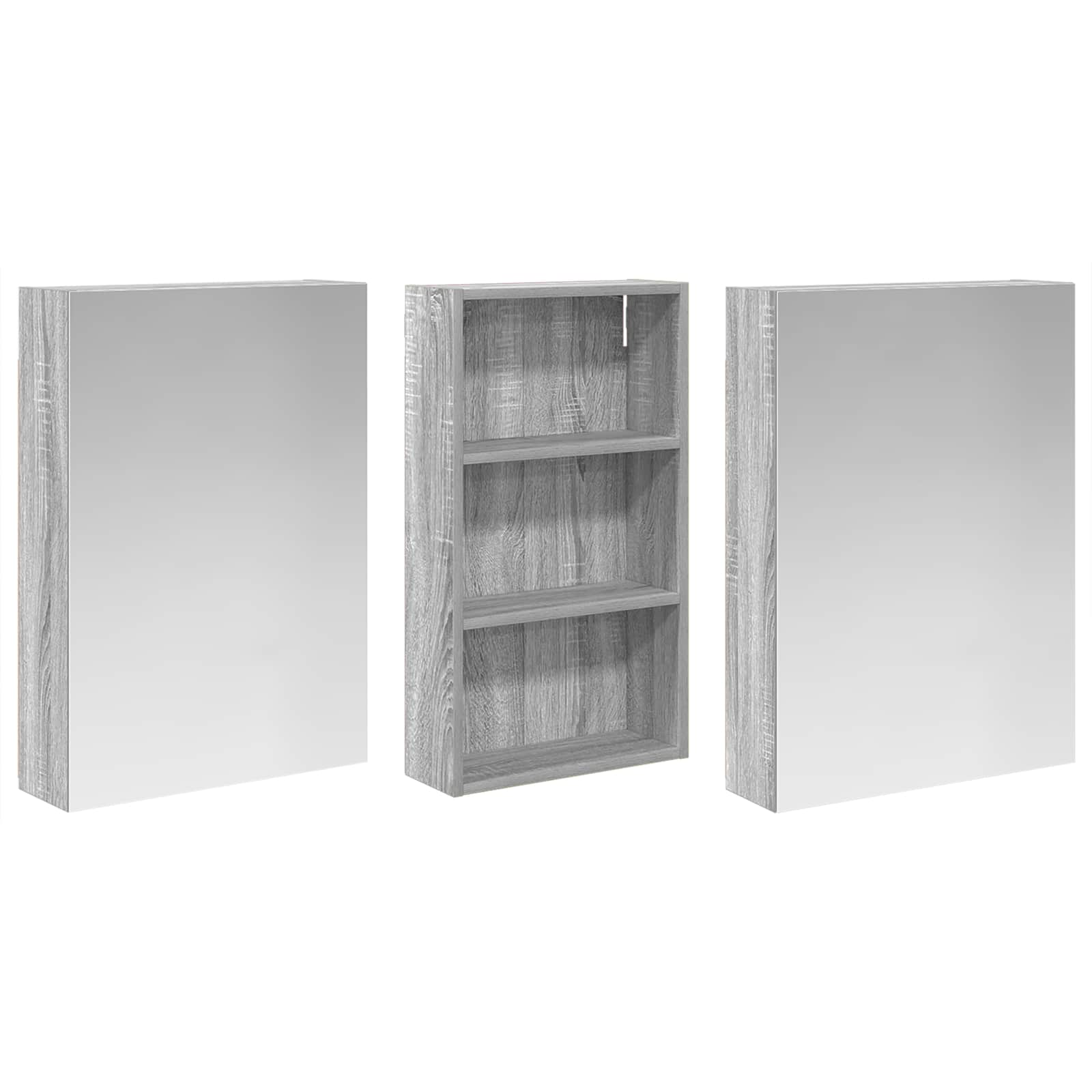 Sada koupelnových skříněk s policí 3 pcs 140 x 14,5 x 70 cm - obrázek 3