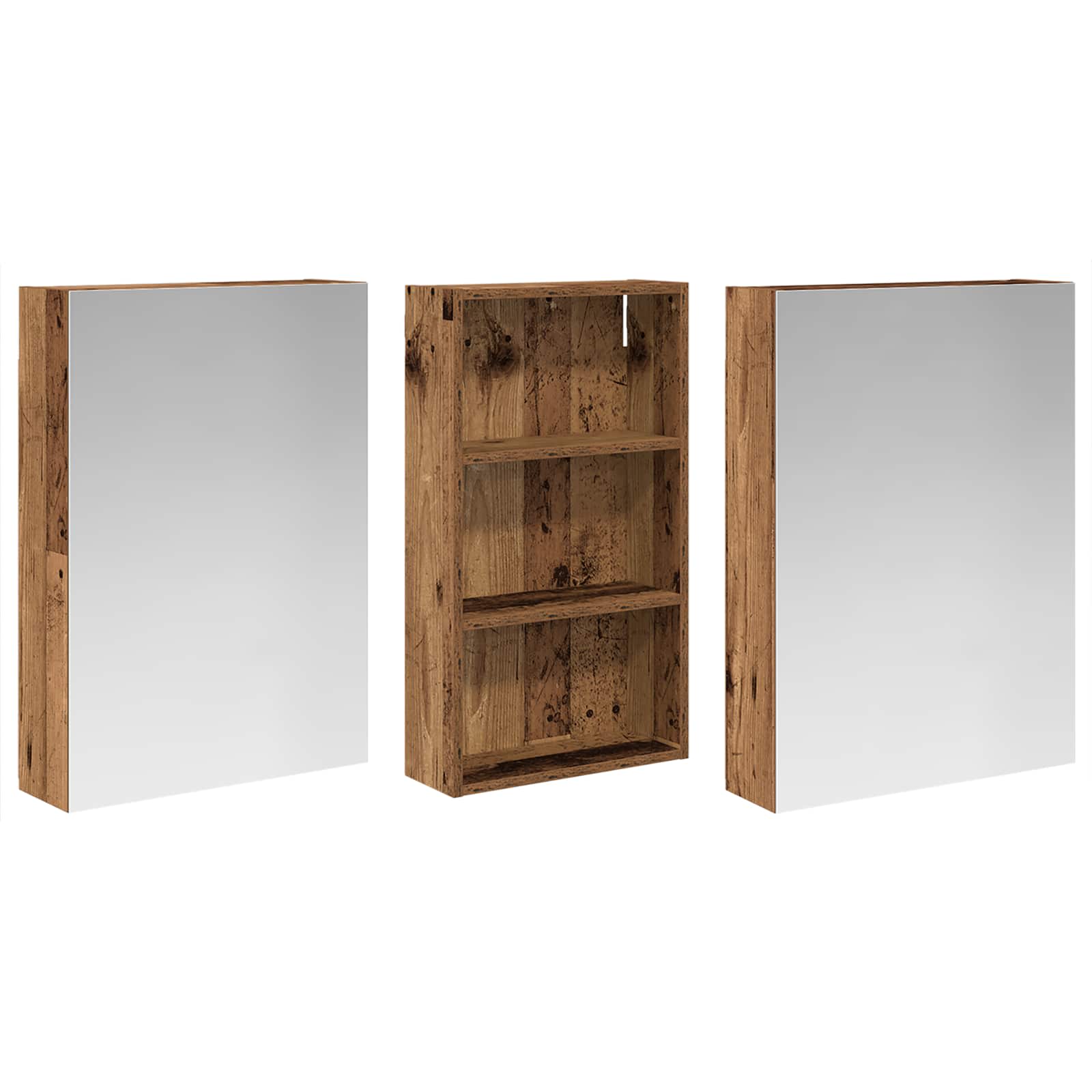 Sada koupelnových skříněk s policí 3 pcs 140 x 14,5 x 70 cm - obrázek 3