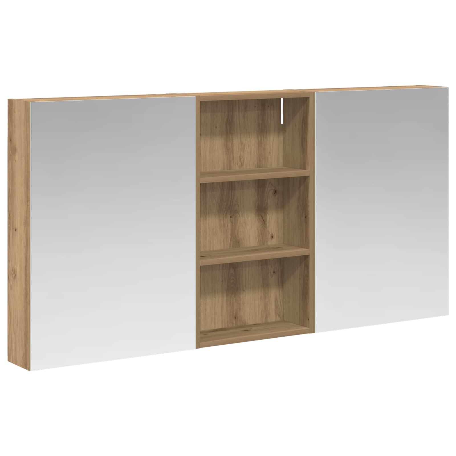 Sada koupelnových skříněk s policí 3 pcs 140 x 14,5 x 70 cm