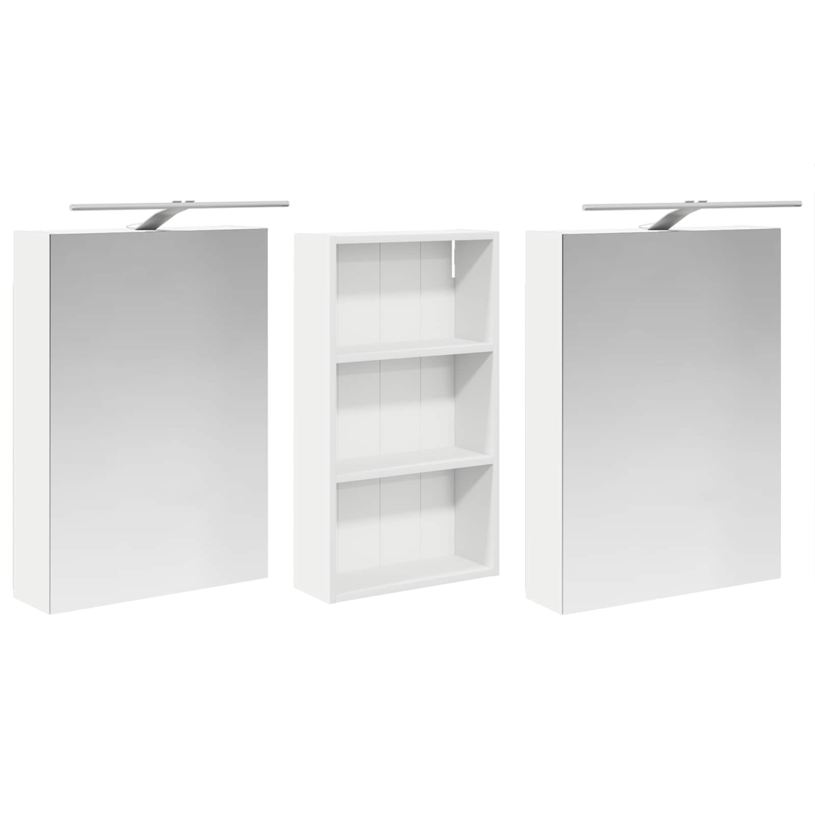 Sada koupelnových skříněk s policí 3 pcs 140 x 14,5 x 70 cm - obrázek 3